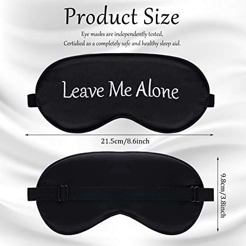 4 Pack Funny Eye Mask for Sleeping Blackout, Black, Green, Blue, White | Adjustable Strap Eye Cover,Lightweight Eye mask, Soft Breathable, Blocks Light, For Home,Travel,work Yoga Nap - color: Black, Green, Blue, White