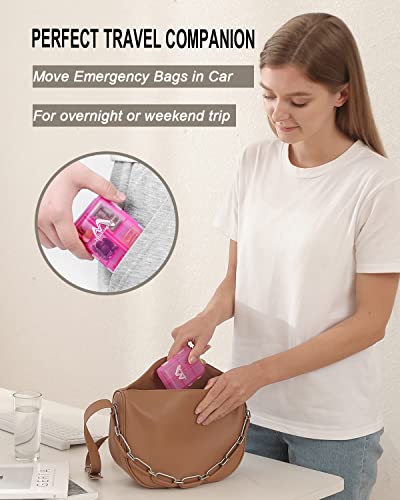 4PS Travel Pill Organizer 10 Compartment Folding Small Pill Case Four Color - color: Dark Red + Gray + Pink + Blue