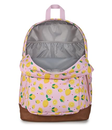 JanSport 34L Cool Backpack – 15-inch Laptop Sleeve, Lemonade Stand | Ergonomic Straps, Waterbottle Pocket, Campus Weekender Travel Rucksack - color: Lemonade Stand Pink