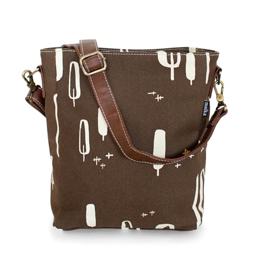 MAIKA Recycled Canvas City Sling Crossbody Bag - color: Olivos