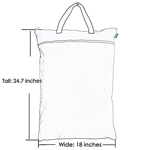 Damero Hanging Wet Dry Bag, Reusable Laundry Wet Bag, Large- Black