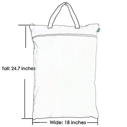 Damero Hanging Wet Dry Bag, Reusable Laundry Wet Bag, Large- Black