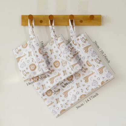 Happy Flute 3 Set Wet Bag Storage Bag Zipper Waterproof Washable - color: EF545