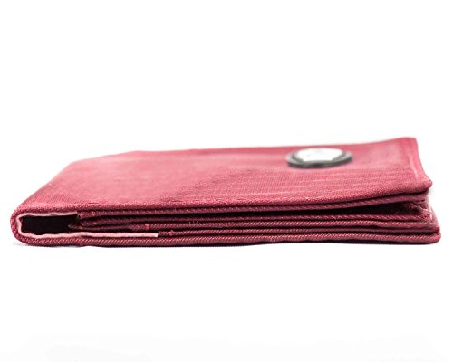 Big Skinny Card Case Slim Wallet, Holds Up to 16 Cards - color: Red