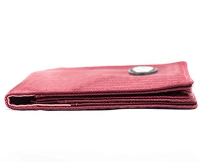Big Skinny Card Case Slim Wallet, Holds Up to 16 Cards - color: Red