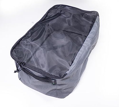 Van Essential Packing Cube with Mesh Top (Large) - color: Charcoal Gray, size: Large: 16" x 10" x 6"