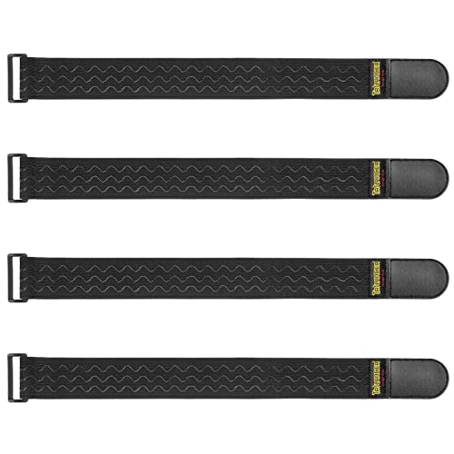 Trilancer Elastic Cinch Straps with Anti-Slip Strips, 18'' x 2'' (4 Pack) - size: 18"(4 pcs)