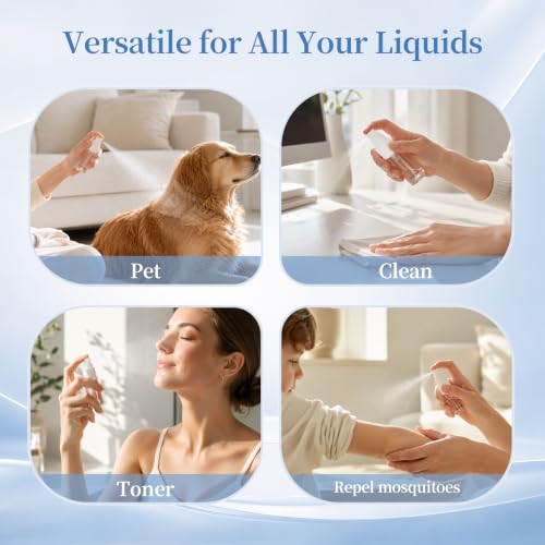 YIERSO Refillable Spray Bottles 1oz 30ml 4-Pack Small Travel Bottle