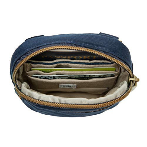 Travelon Anti-Theft Courier Mini Crossbody Bag - color: Navy