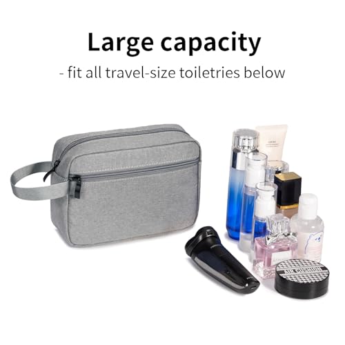Travel Toiletry Bag for Men & Women, Hanging Cosmetic Organizer - color: Grey