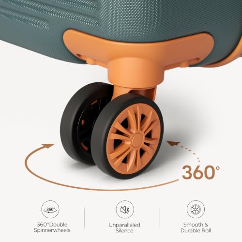 Cosbarn Luggage Sets, Durable 20,24,28 inch Suitcase Sets With Wheels - color: Darkgreen