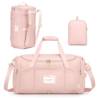TOPEAST Foldable Duffle Bag for Travel, Large Travel Duffel Bags for Women - color: Pink