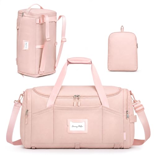 TOPEAST Foldable Duffle Bag for Travel, Large Travel Duffel Bags for Women - color: Pink