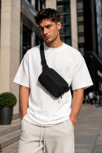 1.5L Sling Bag for Men, Travel Fanny Pack with RFID Blocking - size: 1.5L