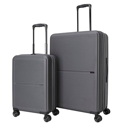 TRIPS AXIS 2-Piece Hardside 8-Wheel Spinner Luggage Set: 20" Carry-On & 28" Checked Suitcase Size Luggage, Asphalt - color: Asphalt, size: 2PC SET(CARRY ON+ LG CHECK)