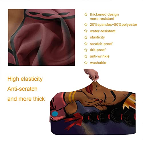 African American Women Travel Luggage Cover Polyester Suitcase Protector Washable Baggage Covers S(18-22 inch luggage) - color: style11, size: S(18-22 inch luggage)