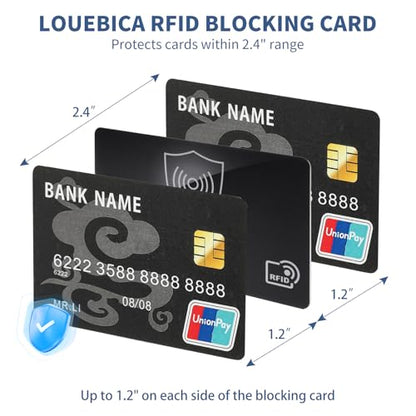 RFID Blocking Card,Credit Card Bank Debit Contactless Theft Prevention NFC Blocker Protector,Protection for Entire Wallet - color: B-10 Pcs Black