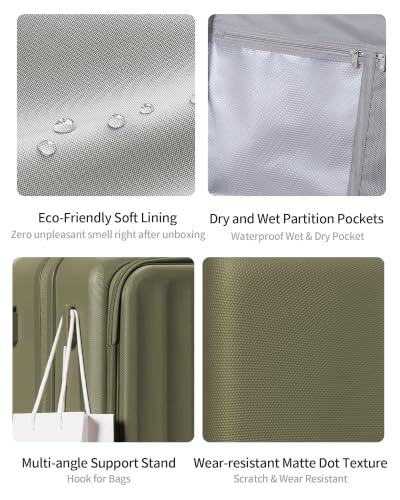 24 Inch Checked Luggage Expandable Top Opening Trunk Luggage with Spinner Wheels, Lightwight Hardside Travel Suitcase for Women Men, Plain Grey - color: Plain Grey, size: 24 inch Checked-Medium