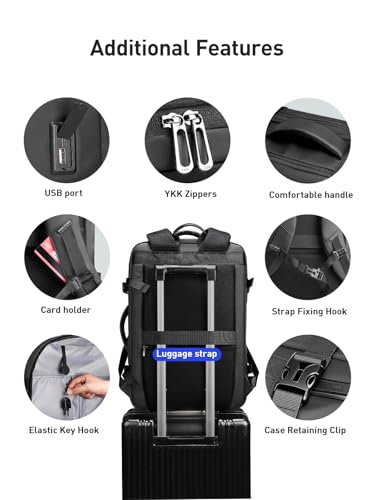 MARK RYDEN Business Backpack for Men, 30L Waterproof Laptop Backpack - color: Elegant Black, size: Standard – 30L