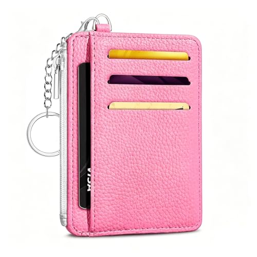 Pink Credit Card Holder Small Wallet for Women - color: Pink