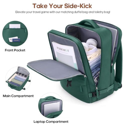 UKEIN Luggage Set with Backpack,Hardshell Carry On Luggage Airline Approved - color: Dark Green