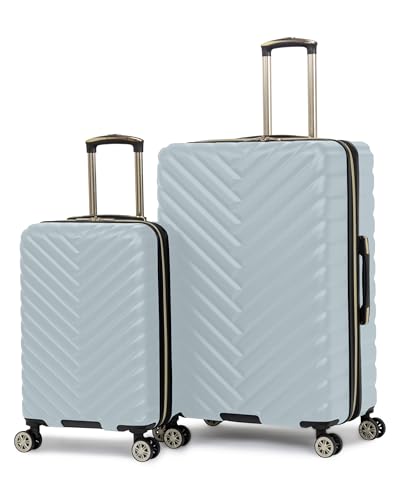 Kenneth Cole REACTION Madison Square Lightweight Hardside Chevron Expandable Spinner Luggage, Slate, 2-Piece Set (20" & 28") - color: Slate, size: 2-Piece Set (20" & 28")