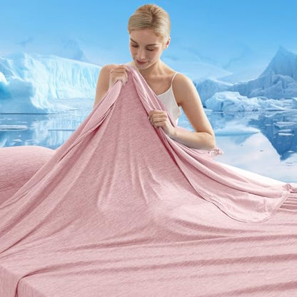 Marchpower Arc-Chill Cooling Blanket for Hot Sleepers Queen Size Pink - color: Pink, size: Queen 79" X 86"