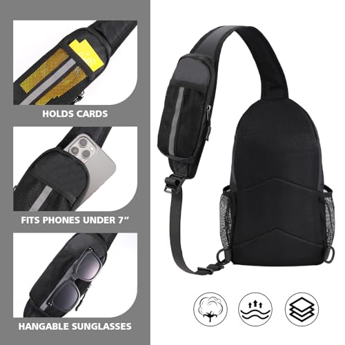 Javolto Sling Bag for men Crossbody Shoulder Backpack Chest Bag Travel Hiking Daypack - color: Orange