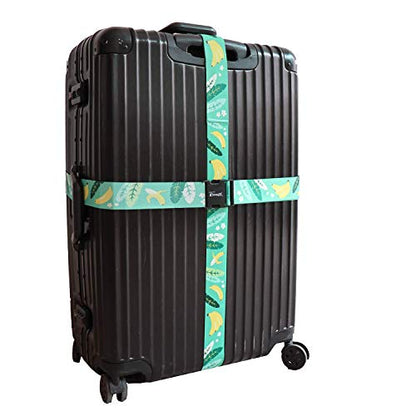 Teeoff Elastic Luggage Straps Suitcase Belts Travel Bag Accessories Adjustable 220CM (Banana) - color: Banana