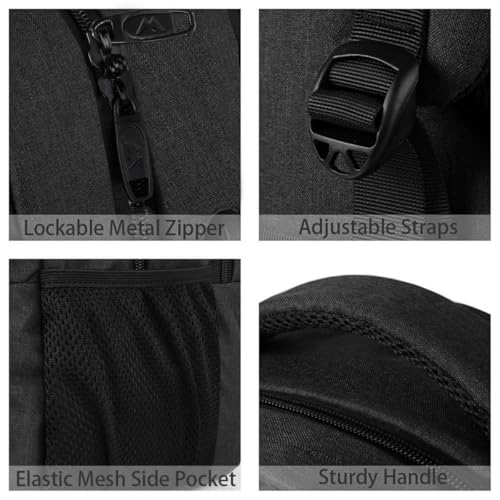 MATEIN 18 Inch Laptop Backpack, Extra Large TSA Friendly Laptop Travel Bag - color: Deep Black, size: 18 Inch