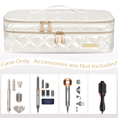 Anti-Drop Travel Case for Dyson Airwrap & Shark FlexStyle - color: Cream
