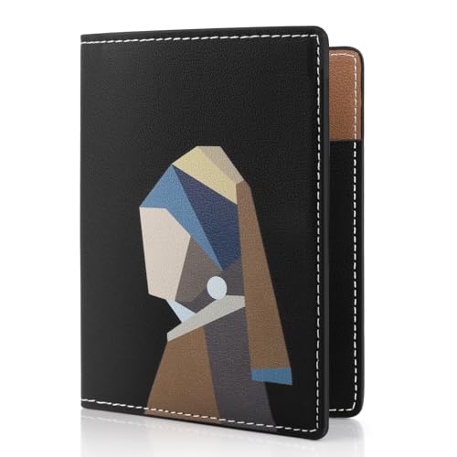 Lychii RFID-blocking Passport Holder Cover, Slim PU Leather Passport Wallet - color: Black/Brown