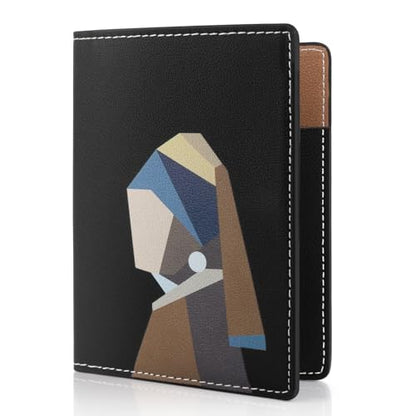 Lychii RFID-blocking Passport Holder Cover, Slim PU Leather Passport Wallet - color: Black/Brown