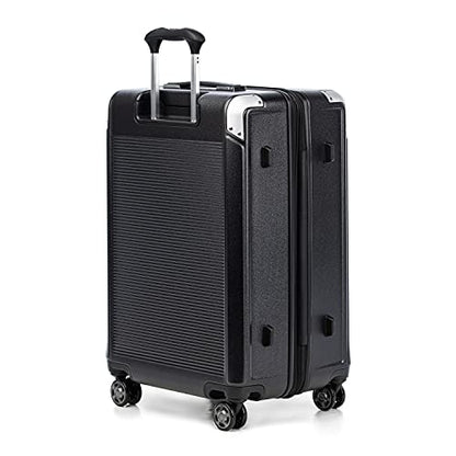 Travelpro Platinum Elite Hardside Checked Luggage, Black, 25-Inch - color: Shadow Black, size: Checked- Medium 25-Inch