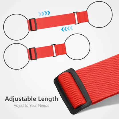 Mayski 4 Pack Adjustable Elastic Luggage Connector Straps for Suitcases - color: Red
