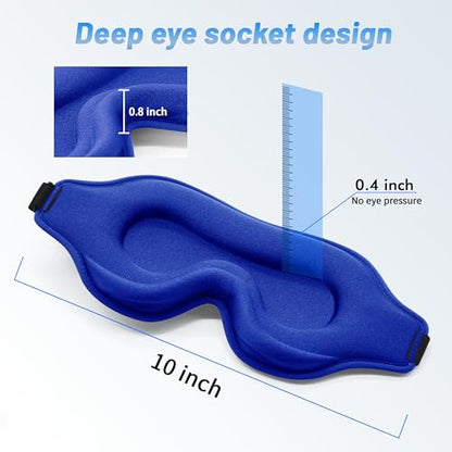 Sleep Mask for Men and Women, Lash Extensions 3D Eye Mask, Blue - color: Blue