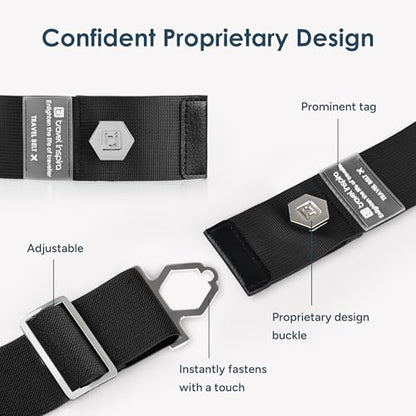 Travel Inspira Travel Belt for Luggage Add a Bag Strap - color: Black-03