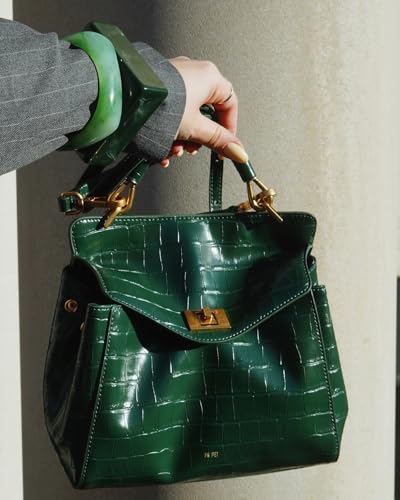 JW PEI Women's Lucia Classic Top Handbag - color: Green Croc