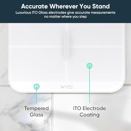 Wyze Smart Scale X Digital Bathroom Scale for Body Weight and Fat(White) - color: Scale X White