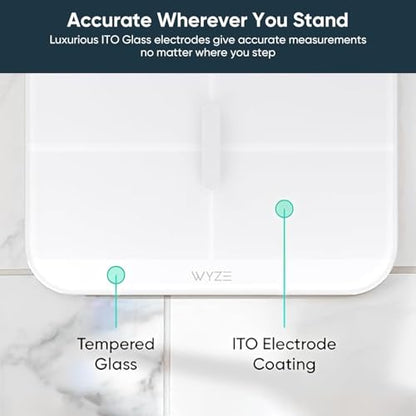 Wyze Smart Scale X Digital Bathroom Scale for Body Weight and Fat(White) - color: Scale X White