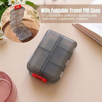 20 Pack Travel Bottles for Toiletries, Travel Containers with Pill Case - color: Dark Color A