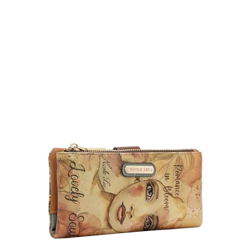 Nicole Lee Amanda 2 Piece Bifold Wallet, Vegan Leather, RFID Blocking Technology, Multiple Card Slots, (REFLECTION OF LOVE) - color: REFLECTION OF LOVE