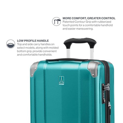 Travelpro Pathways 3 Hardside Checked Luggage Suitcase, Teal, 28-Inch - color: Kayak Teal, size: Checked Large 28 Inch