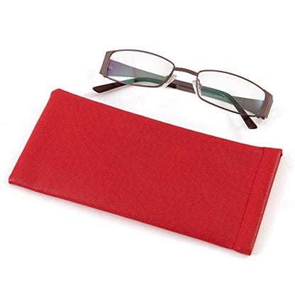 TRIUMPH VISION Eyeglass Case Glasses Case Soft Sunglass Pouch Sleeve 3 Pack - color: 3 Pack Red