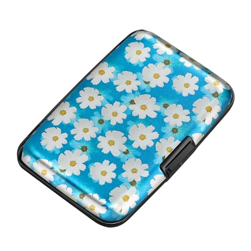 ELFISH RFID Aluminum Wallet Credit Card Protector Case Holder for Men Women - color: Blooms