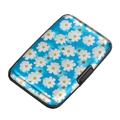 ELFISH RFID Aluminum Wallet Credit Card Protector Case Holder for Men Women - color: Blooms