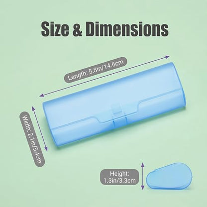 4PCS Portable Transparent Plastic Glasses Case Hard Shell Eyeglasses Protective Box Travel Sunglasses Storage Containers Eyewear Accessories (Random Color)