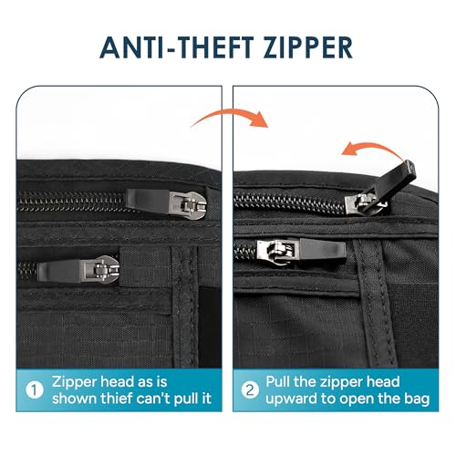 Travel Inspira RFID Hidden Money Belt - color: Big Size, Black