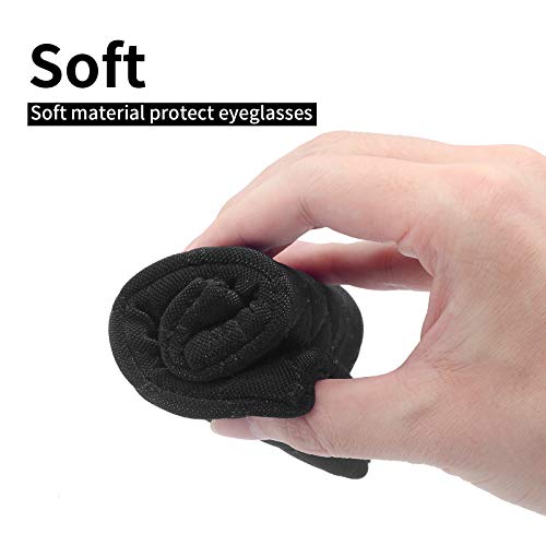 Face Shadow Double Glasses Case Soft Eyeglass Case For Women Men - color: Black