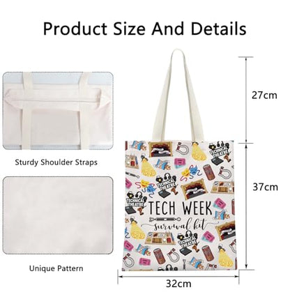 POFULL Theatre Tech Week Gift Tech Week Survival kit Tote Bags Theatre Lover Gift (Tech Week Tote Bag) - color: Tech Week Tote Bag